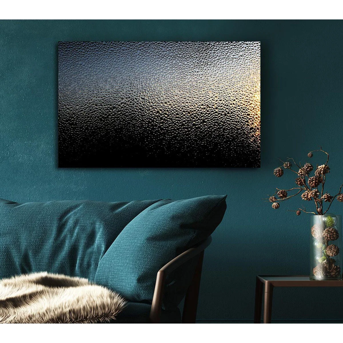 Condensation Canvas Print Wall Art - Yellow / 50.8cm – image 5