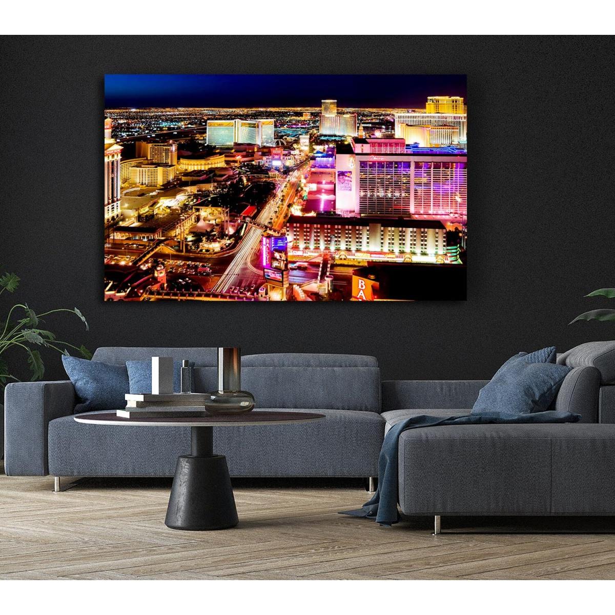 Las Vegas Strip Canvas Print Wall Art - Yellow / 81.28cm – image 5