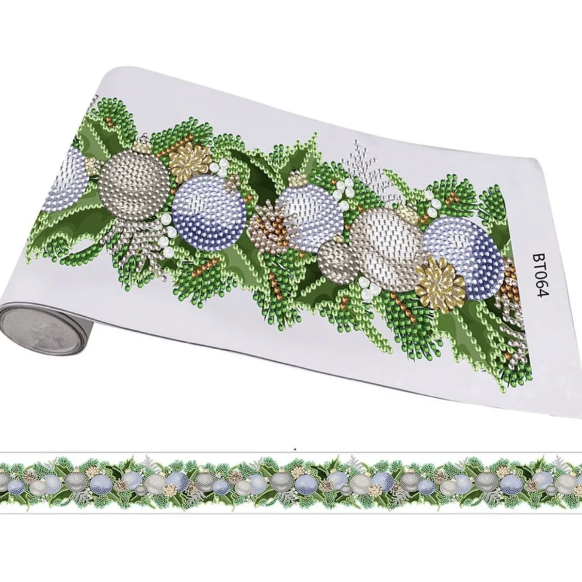 Silver Baubles Window Sticker Diamond Painting Kit – Diamond Art for Adults – image 5