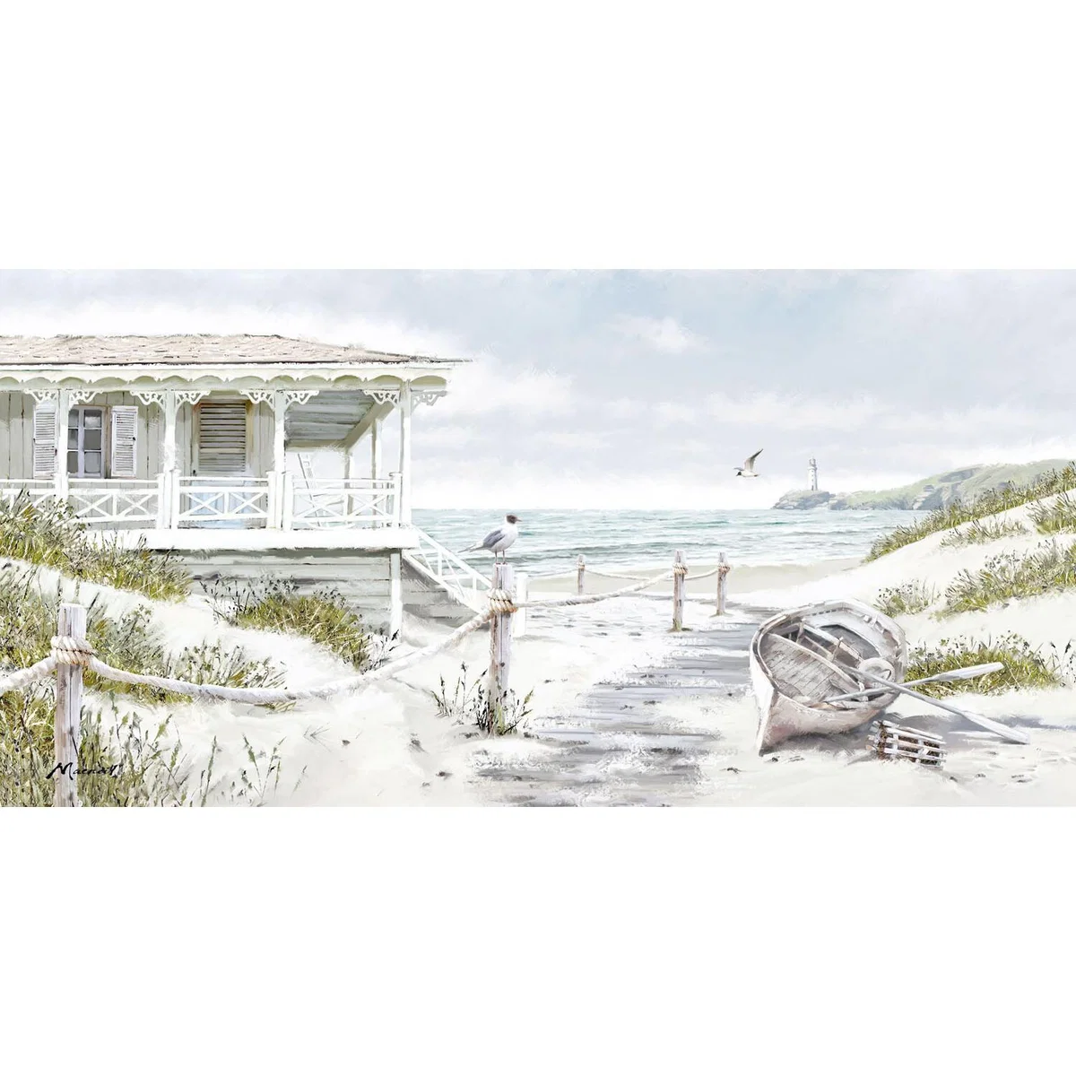 Richard Macneil Beach View Canvas – image 2