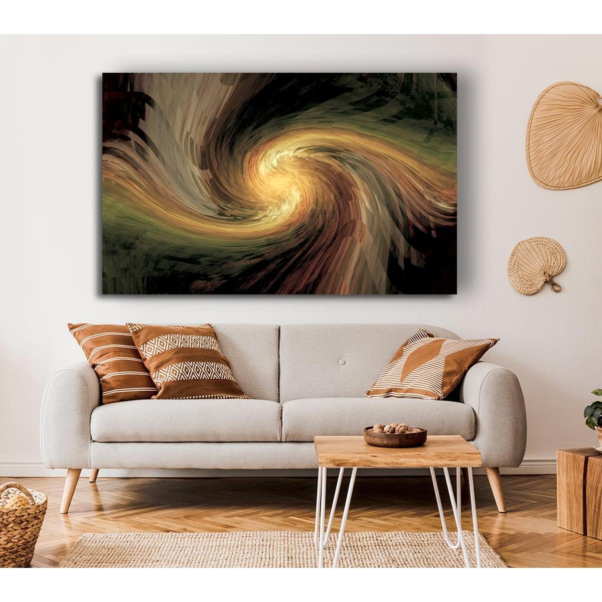 Swirls Of Light Canvas Print Wall Art - Yellow / 66.04cm – image 4
