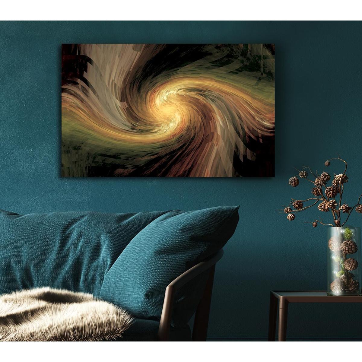 Swirls Of Light Canvas Print Wall Art - Yellow / 66.04cm – image 5