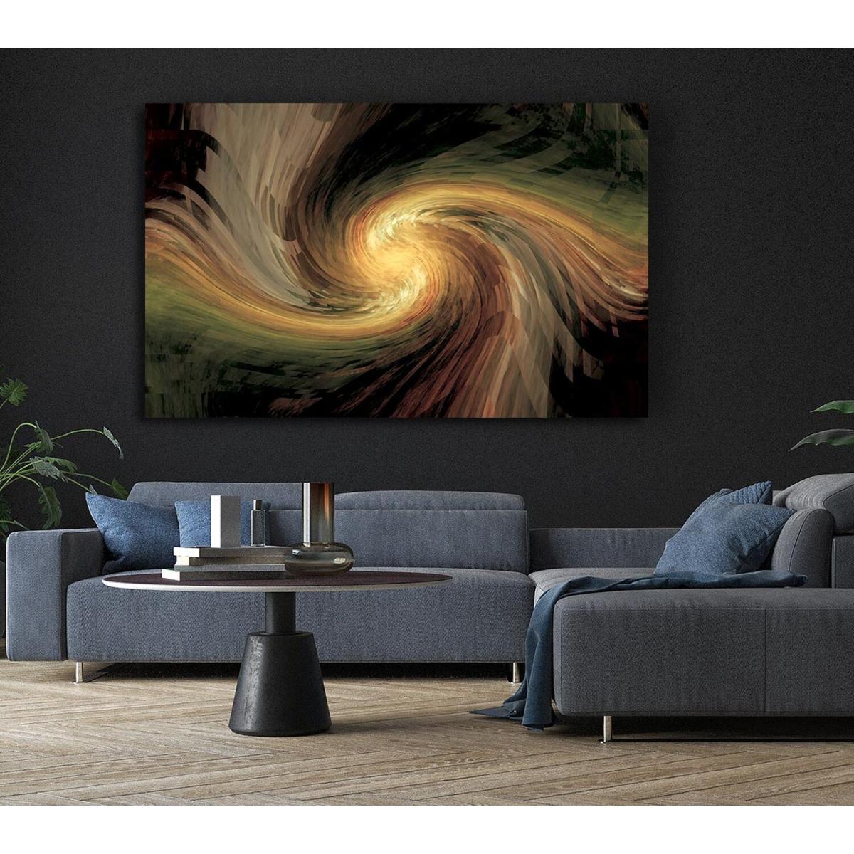 Swirls Of Light Canvas Print Wall Art - Yellow / 66.04cm – image 6