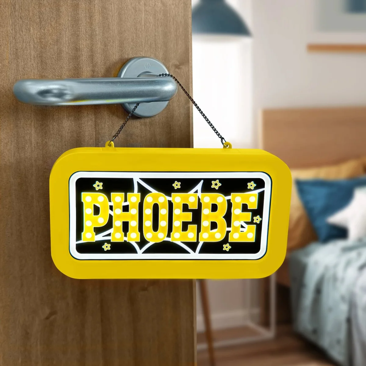 Phoebe Pre-personalised Light-Up Neon Bedroom Sign - Yellow – image 8