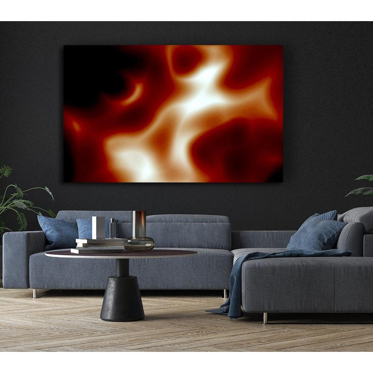 Red Whirl Canvas Print Wall Art - Yellow / 81.28cm – image 3