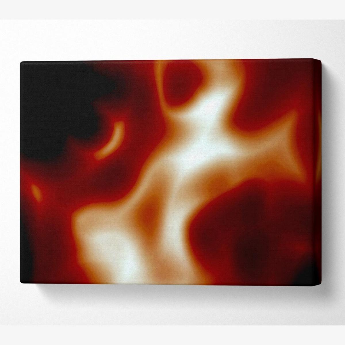 Red Whirl Canvas Print Wall Art - Yellow / 81.28cm – image 1