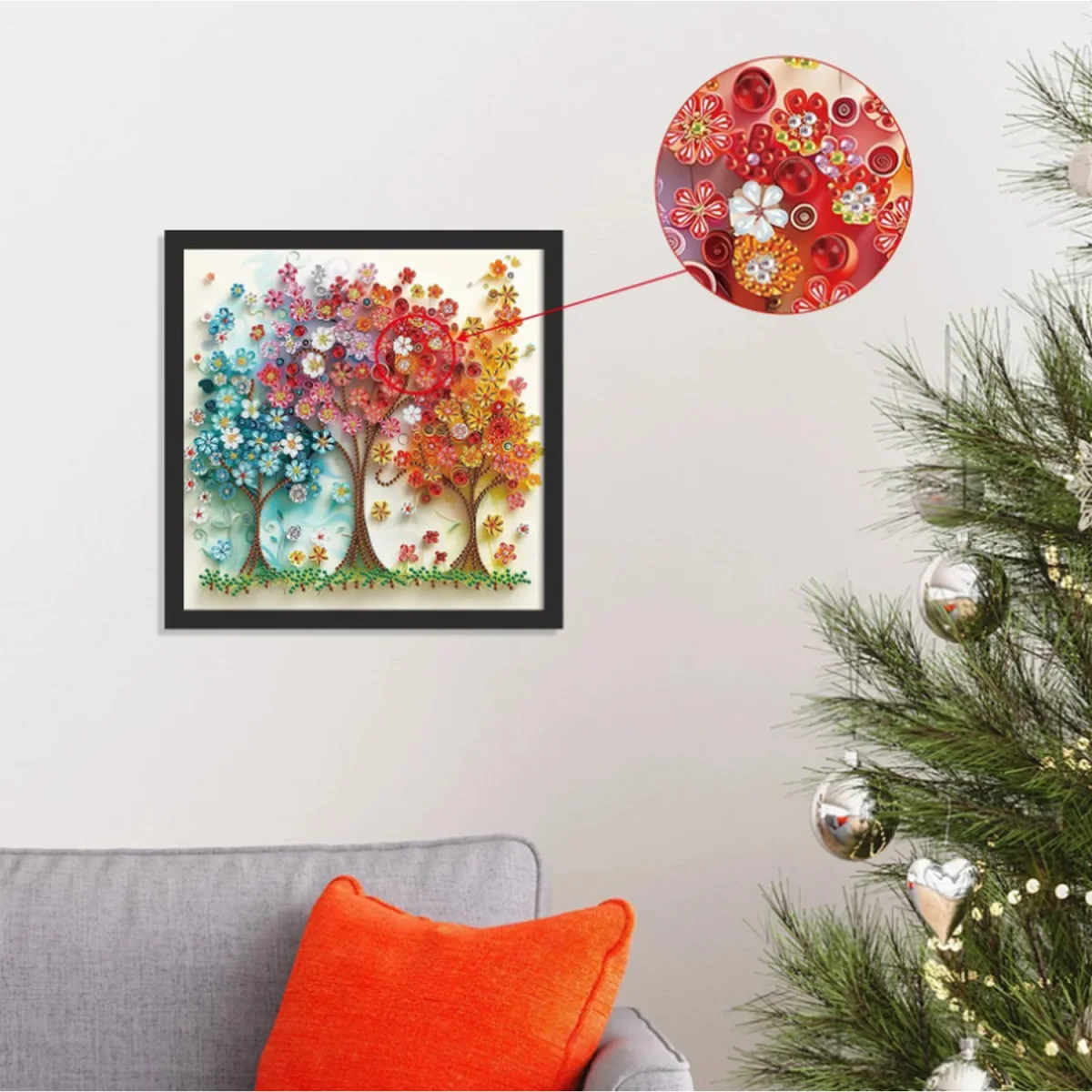 Floral Trees Diamond Painting Kit - Multi – image 11