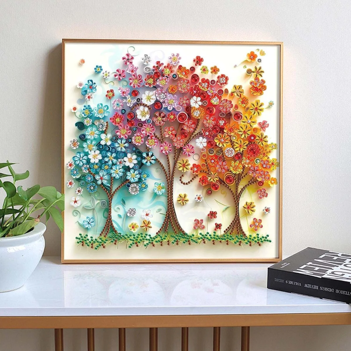 Floral Trees Diamond Painting Kit - Multi – image 4