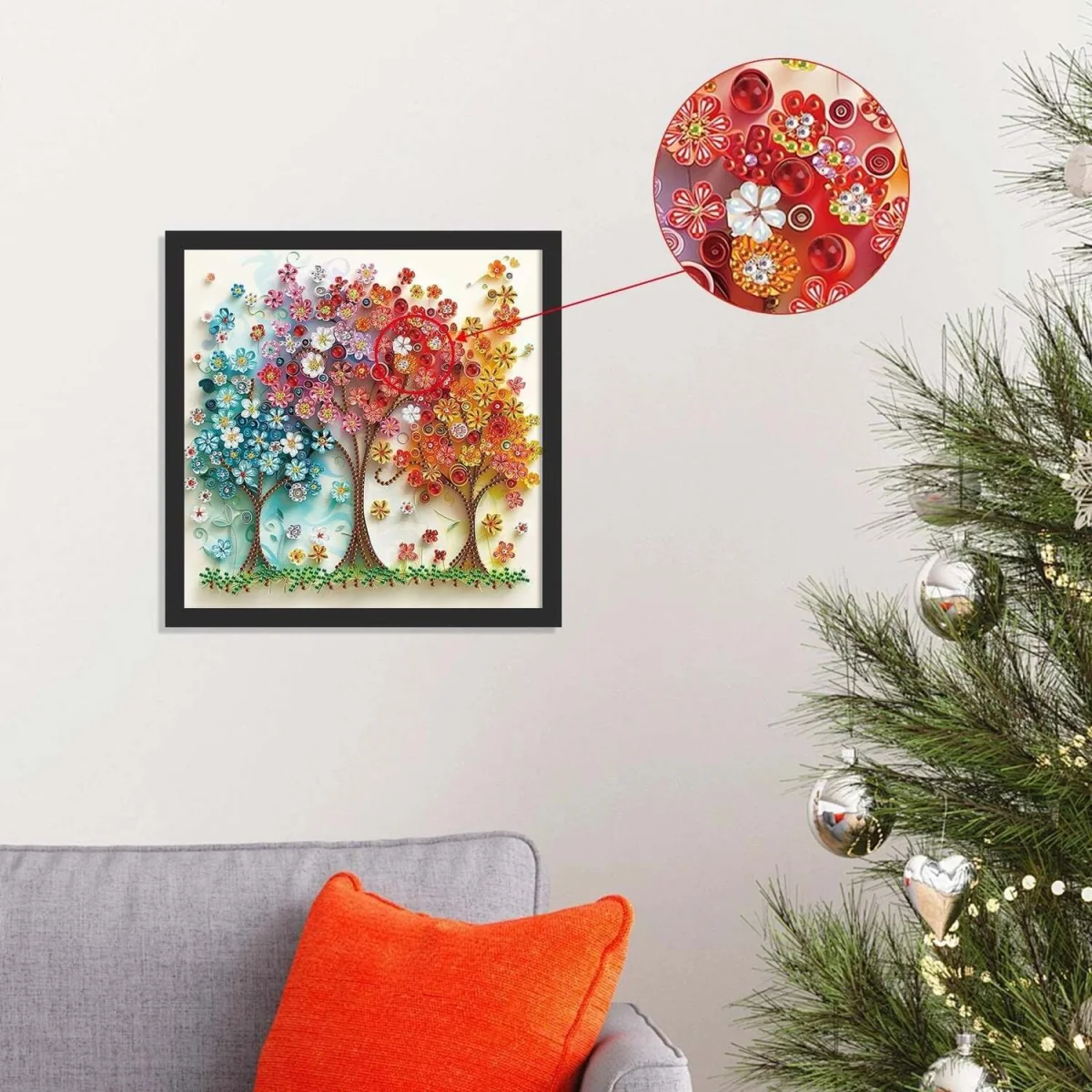 Floral Trees Diamond Painting Kit - Multi – image 5