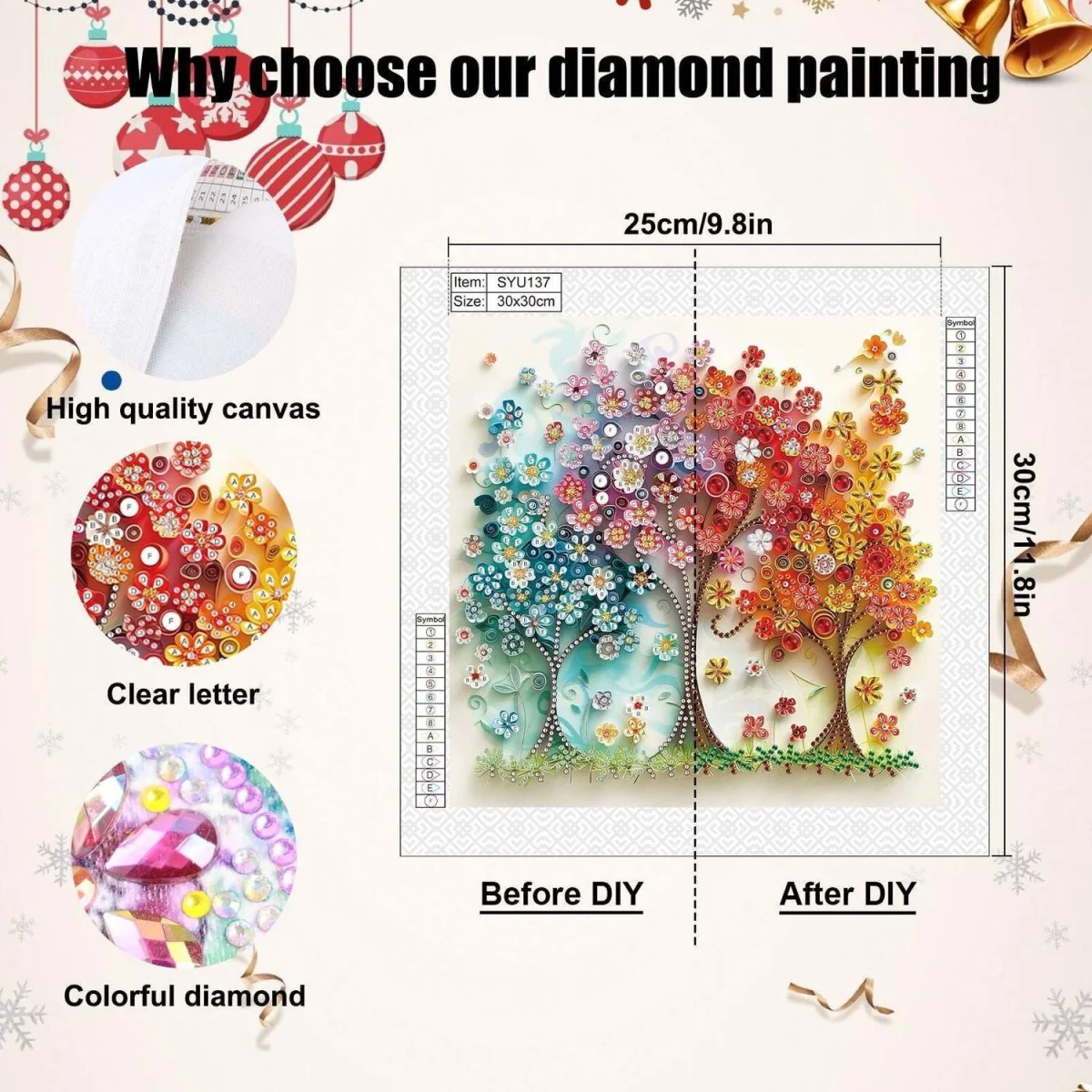Floral Trees Diamond Painting Kit - Multi – image 8