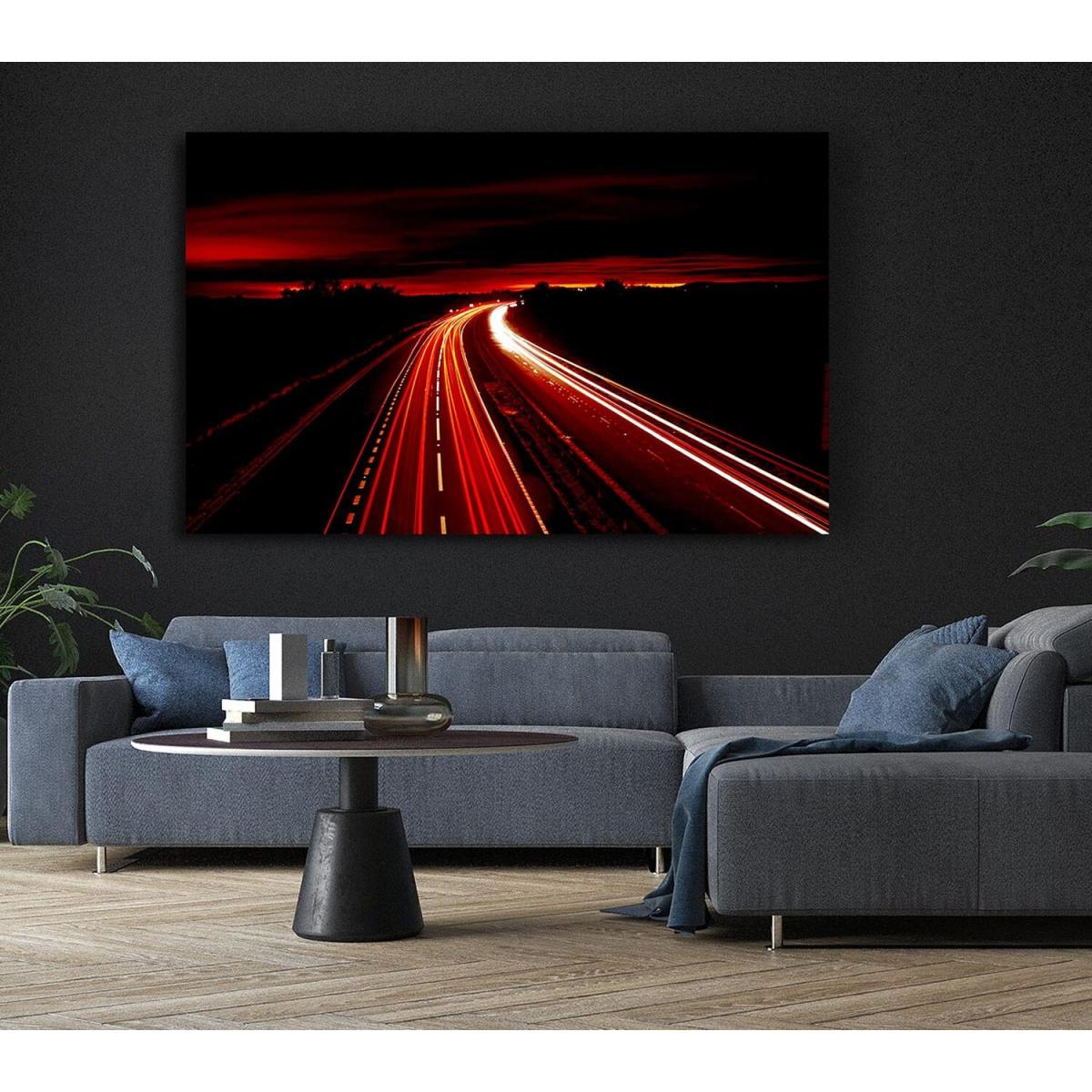 Red Fire Road Canvas Print Wall Art - Yellow / 81.28cm – image 6