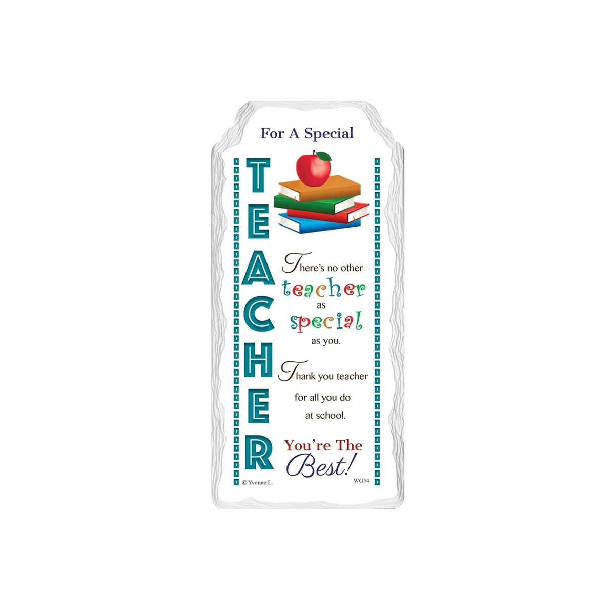 Thank You For a Special And Best Teacher Sentimental Handcrafted Ceramic Plaque - Multi