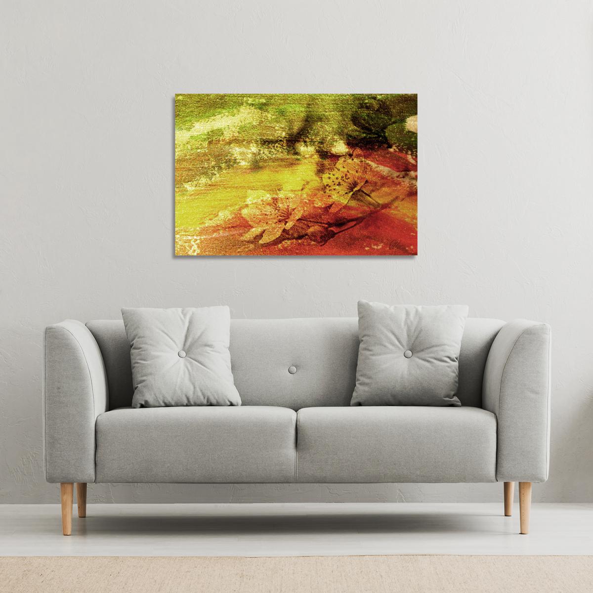 'Rustic Flowers' by 17 Stories Graphic Art Wrapped on Canvas - Yellow / 112cm – image 3