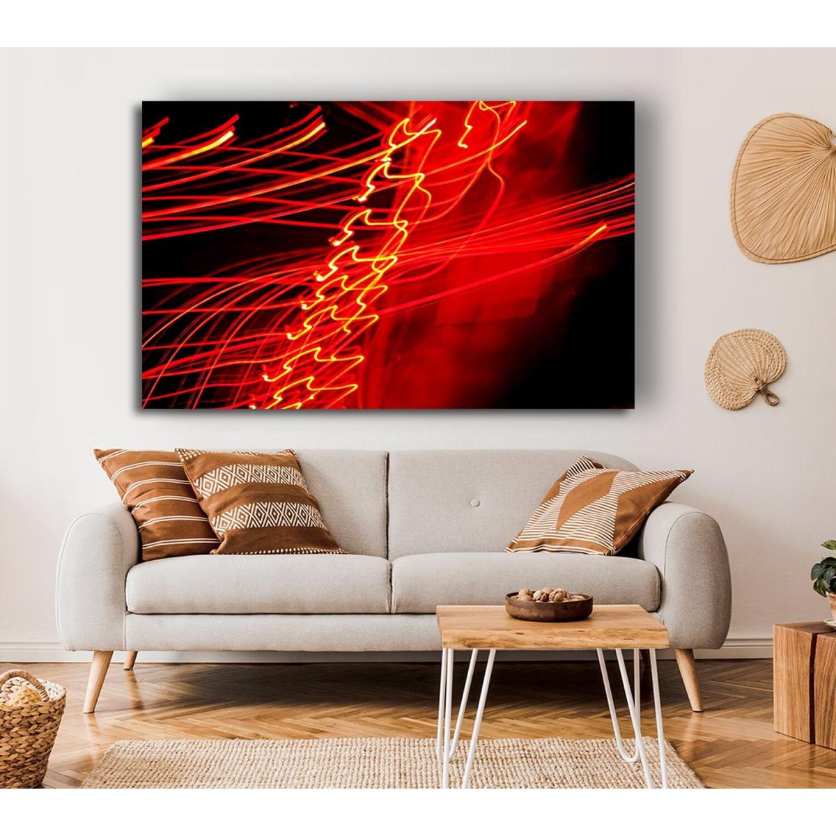 Red Distraction Canvas Print Wall Art - Yellow / 81.28cm – image 2