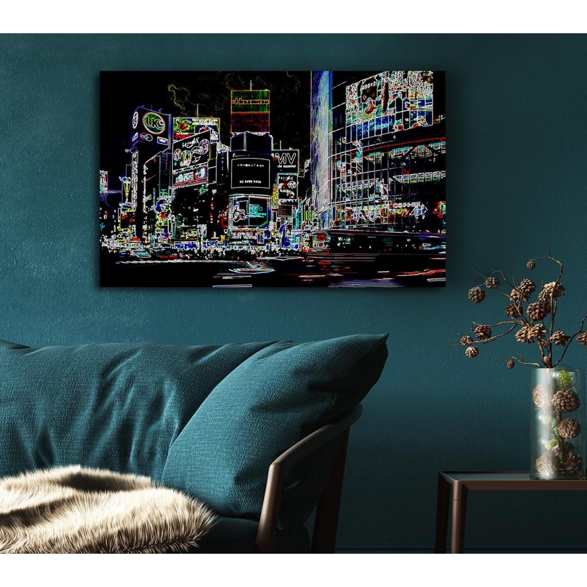 London Night Life Canvas Print Wall Art - Yellow / 50.8cm – image 5