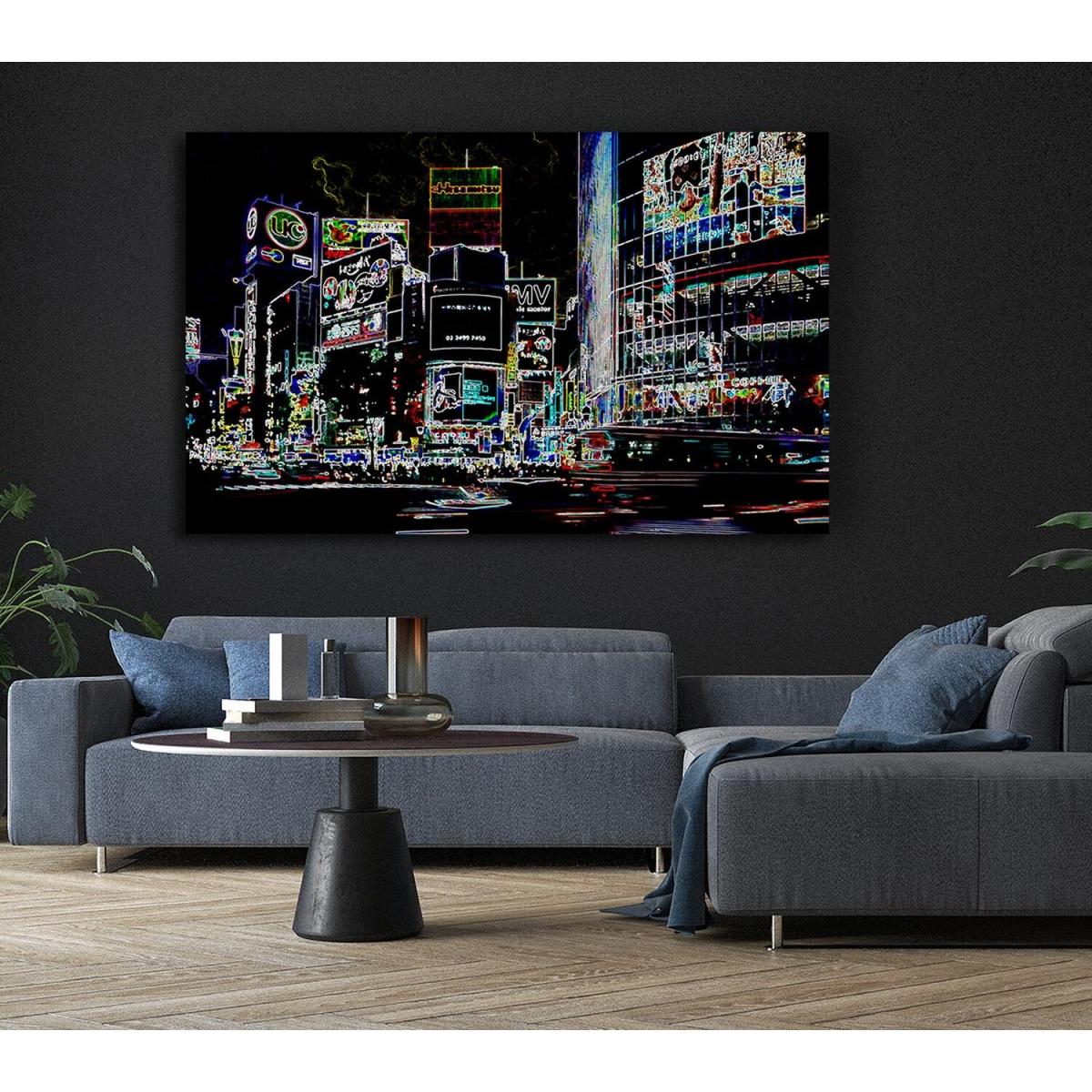 London Night Life Canvas Print Wall Art - Yellow / 50.8cm – image 6