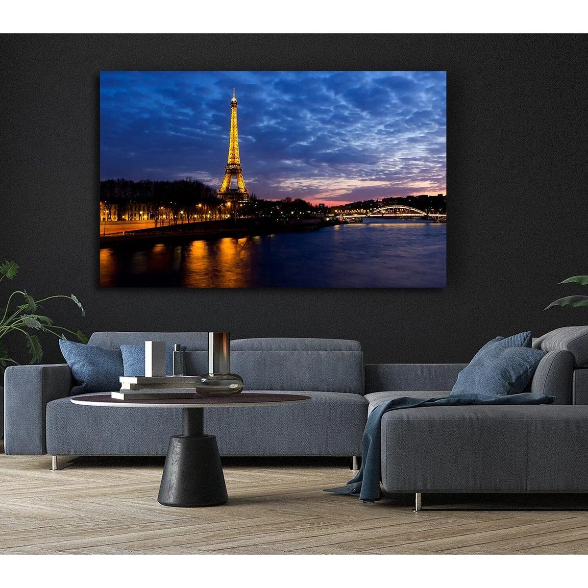 Eiffel Tower Paris France Canvas Print Wall Art - Yellow / 66.04cm – image 5