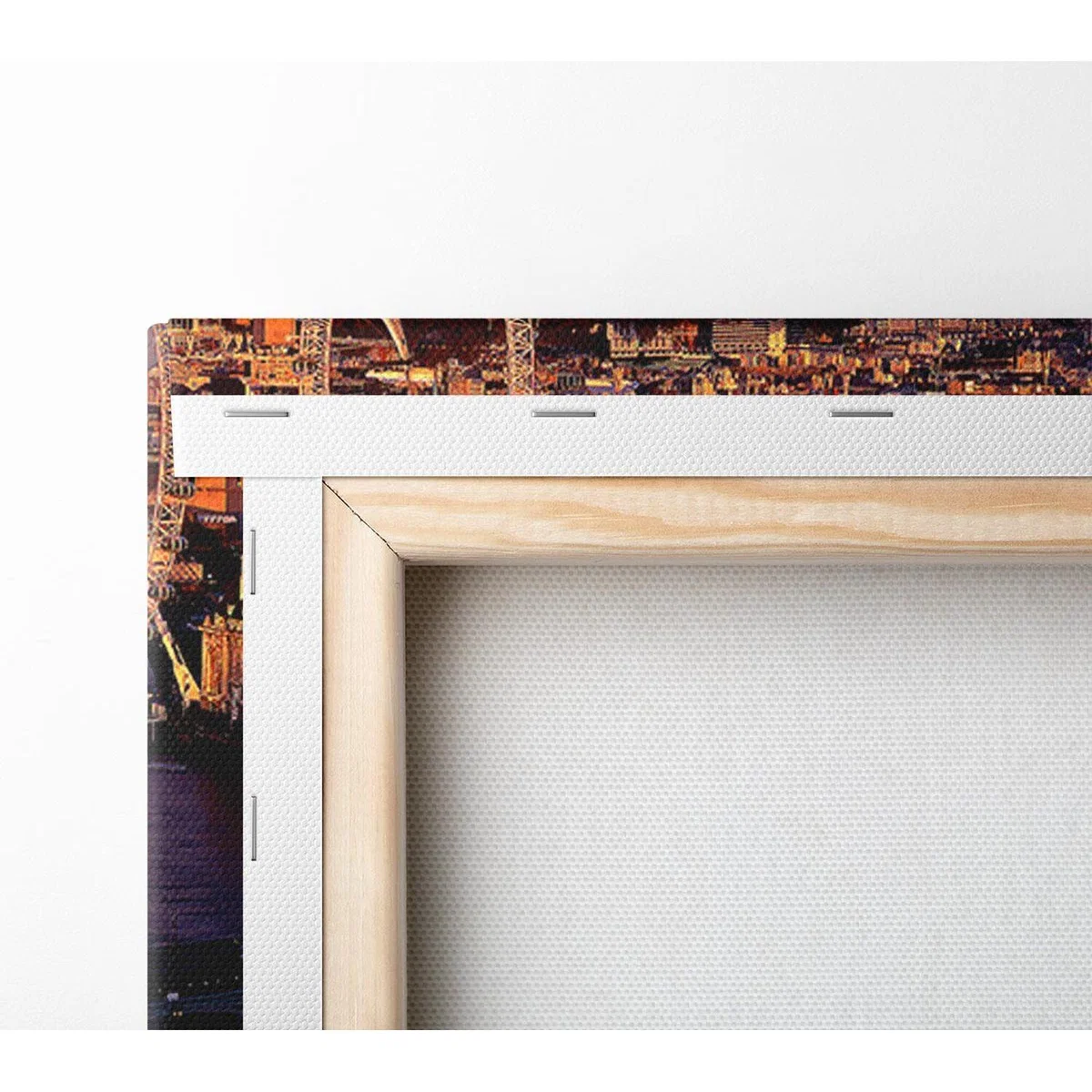 London Morning Glow Over The Thames Canvas Print Wall Art - Yellow / 35.56cm – image 2