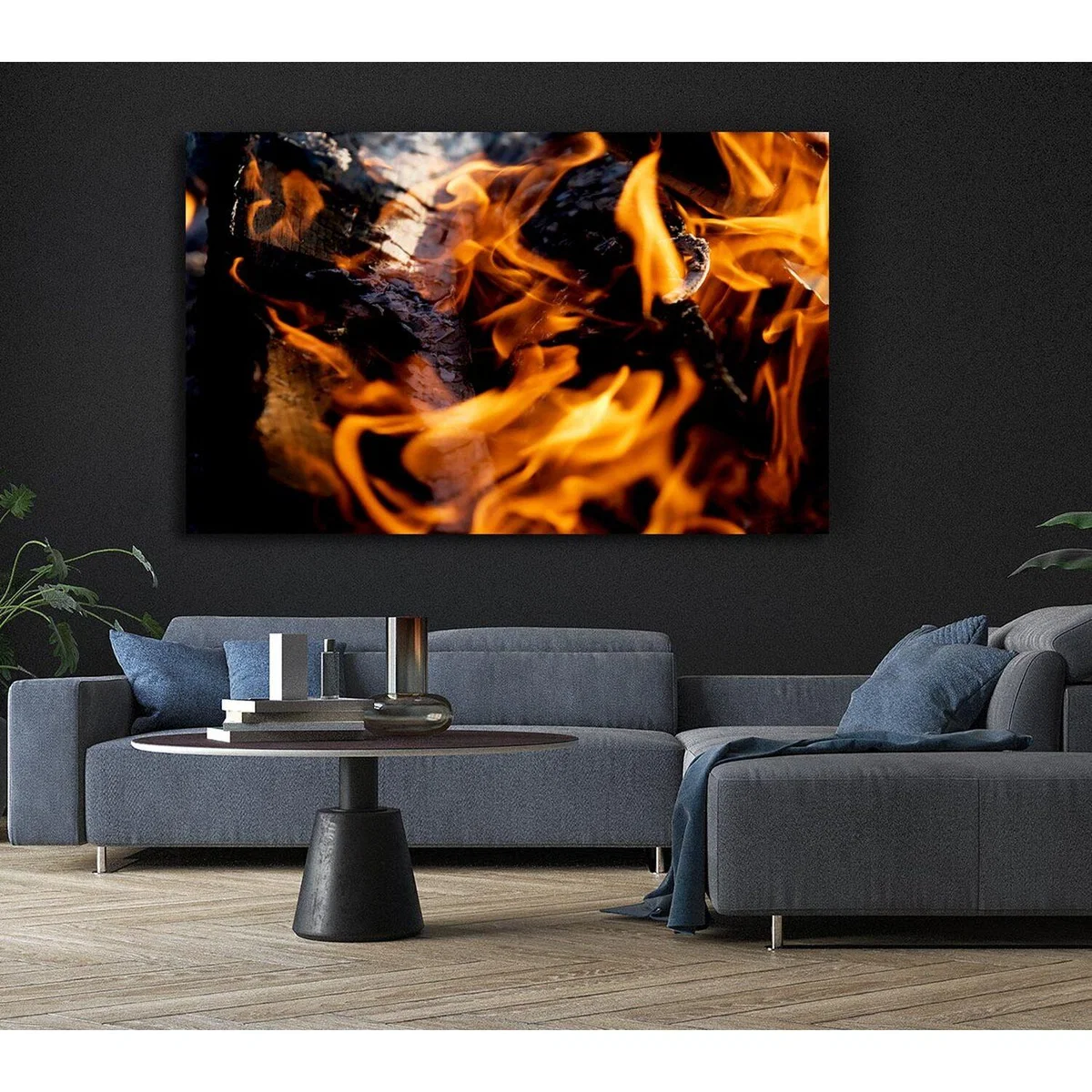 Flames Canvas Print Wall Art - Yellow / 101.6cm – image 6