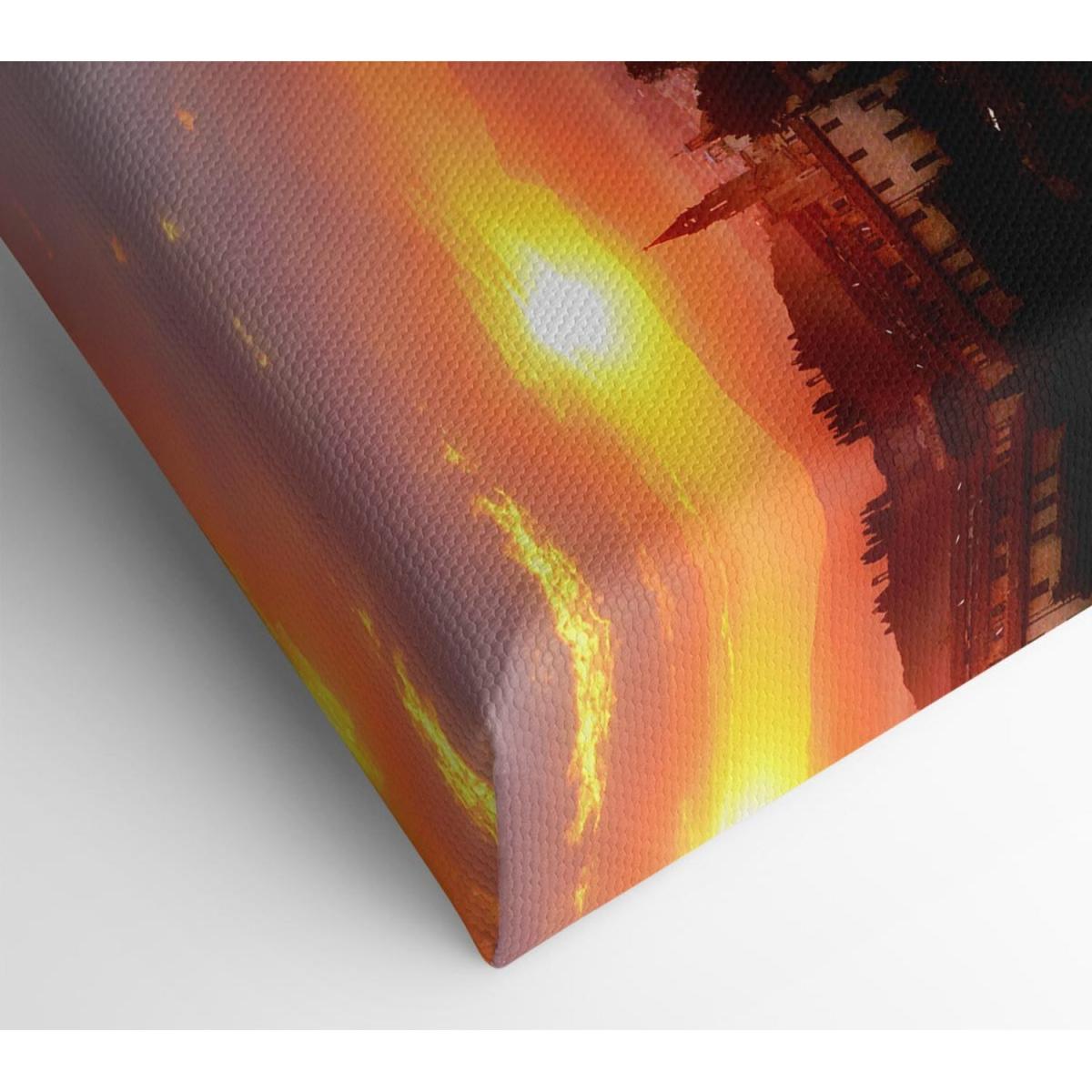 Italian Sunset Town Canvas Print Wall Art - Yellow / 66.04cm – image 2