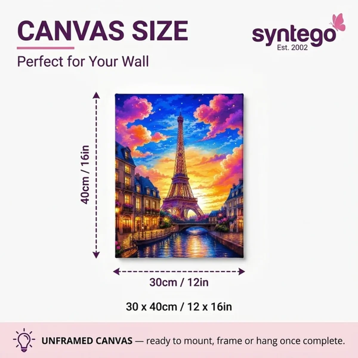 Paris Eiffel Tower Colourful Sky 5D DIY Diamond Painting Kit - Multi – image 6