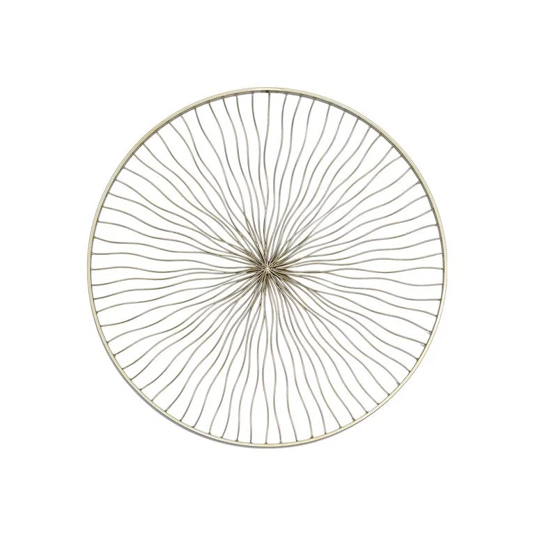 Sunburst Round Metal Wall Art - Gold/Champagne – image 1