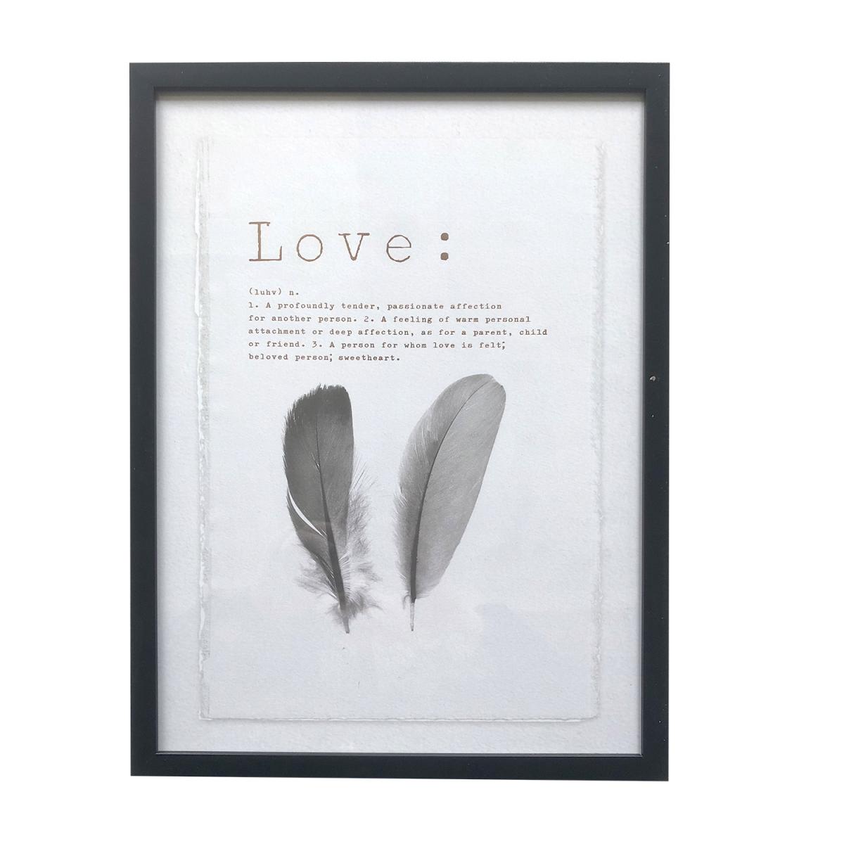 Feather Love & Dream Foiled Framed Art – image 2