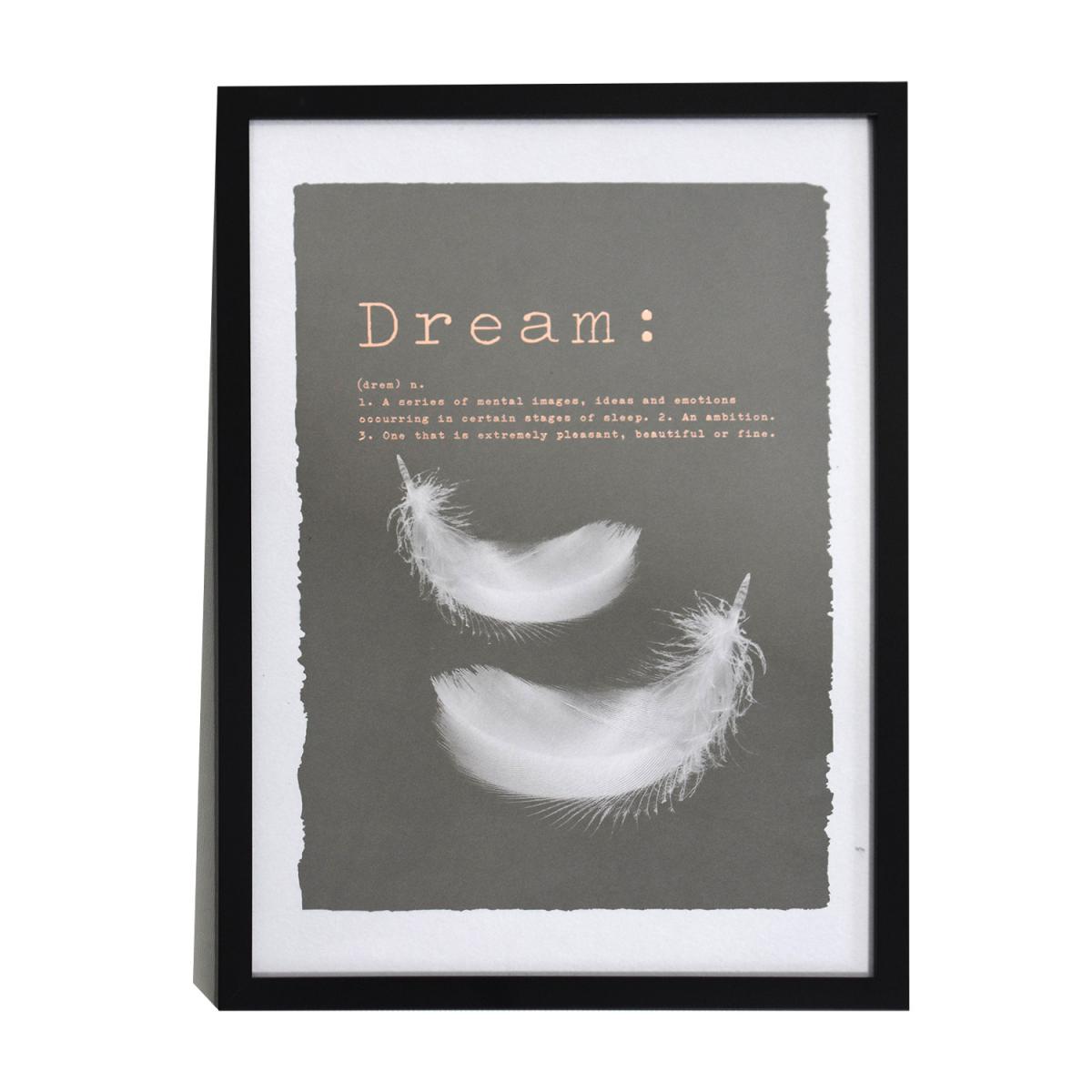 Feather Love & Dream Foiled Framed Art – image 3