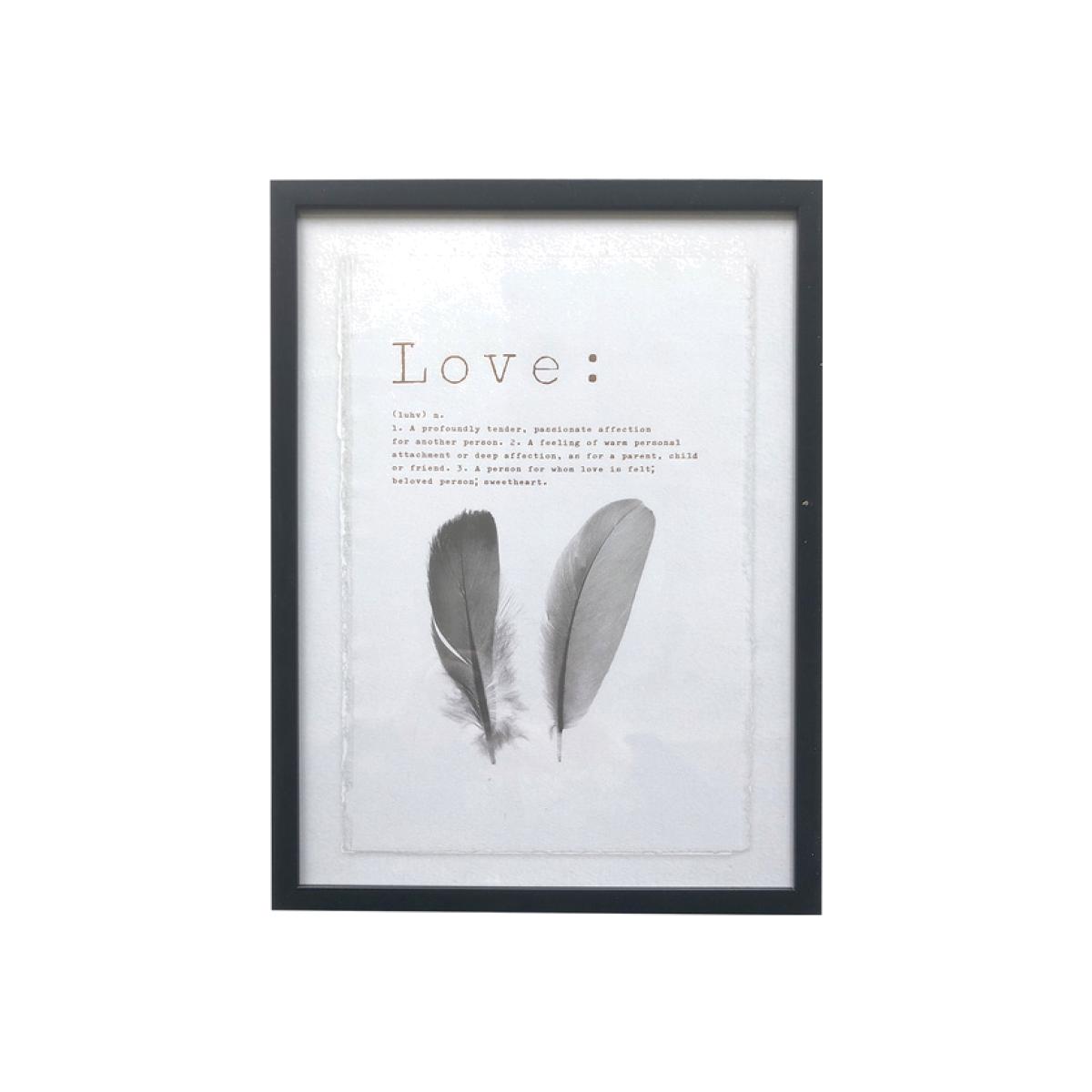 Feather Love & Dream Foiled Framed Art – image 1