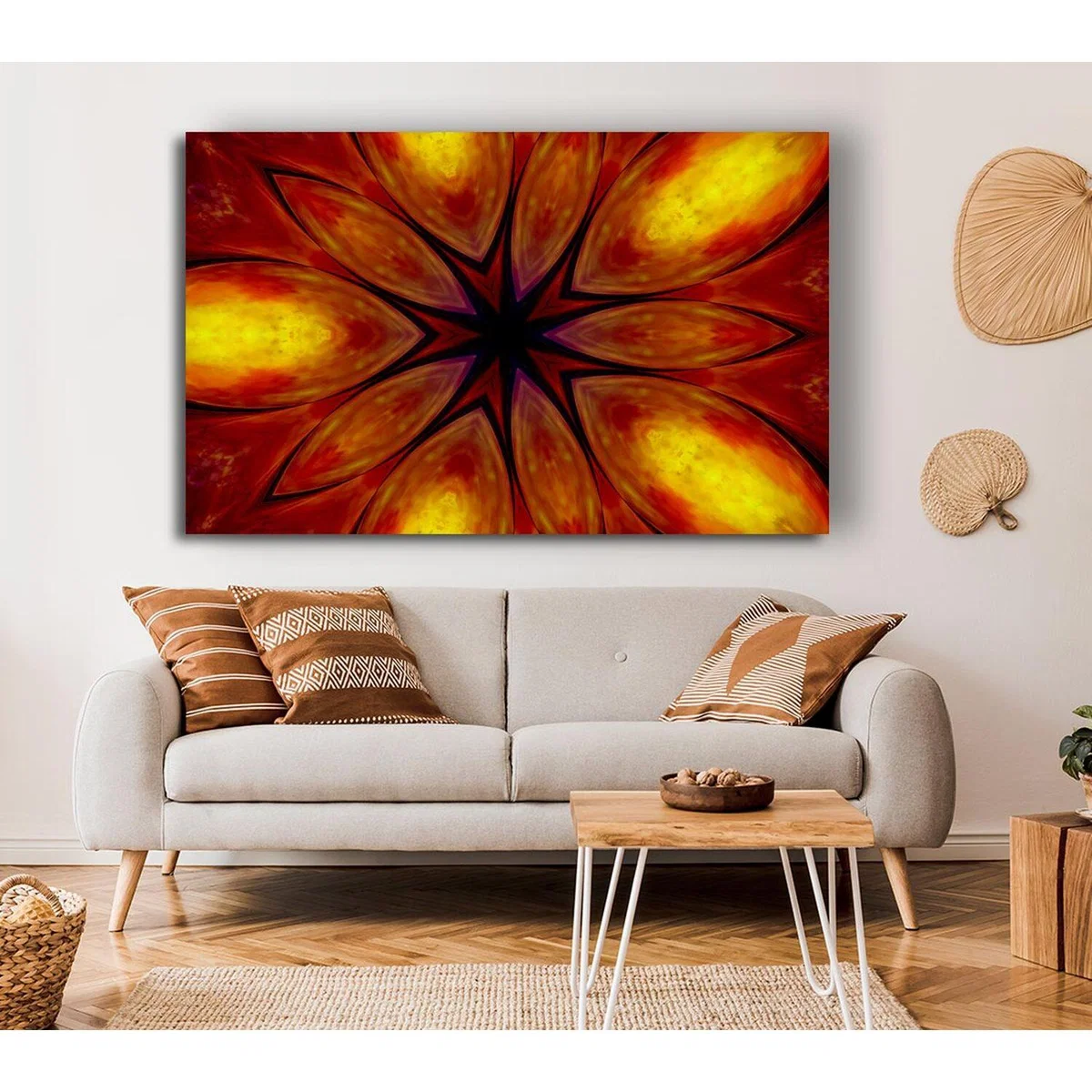 Fire Flower Canvas Print Wall Art - Yellow / 50.8cm – image 2