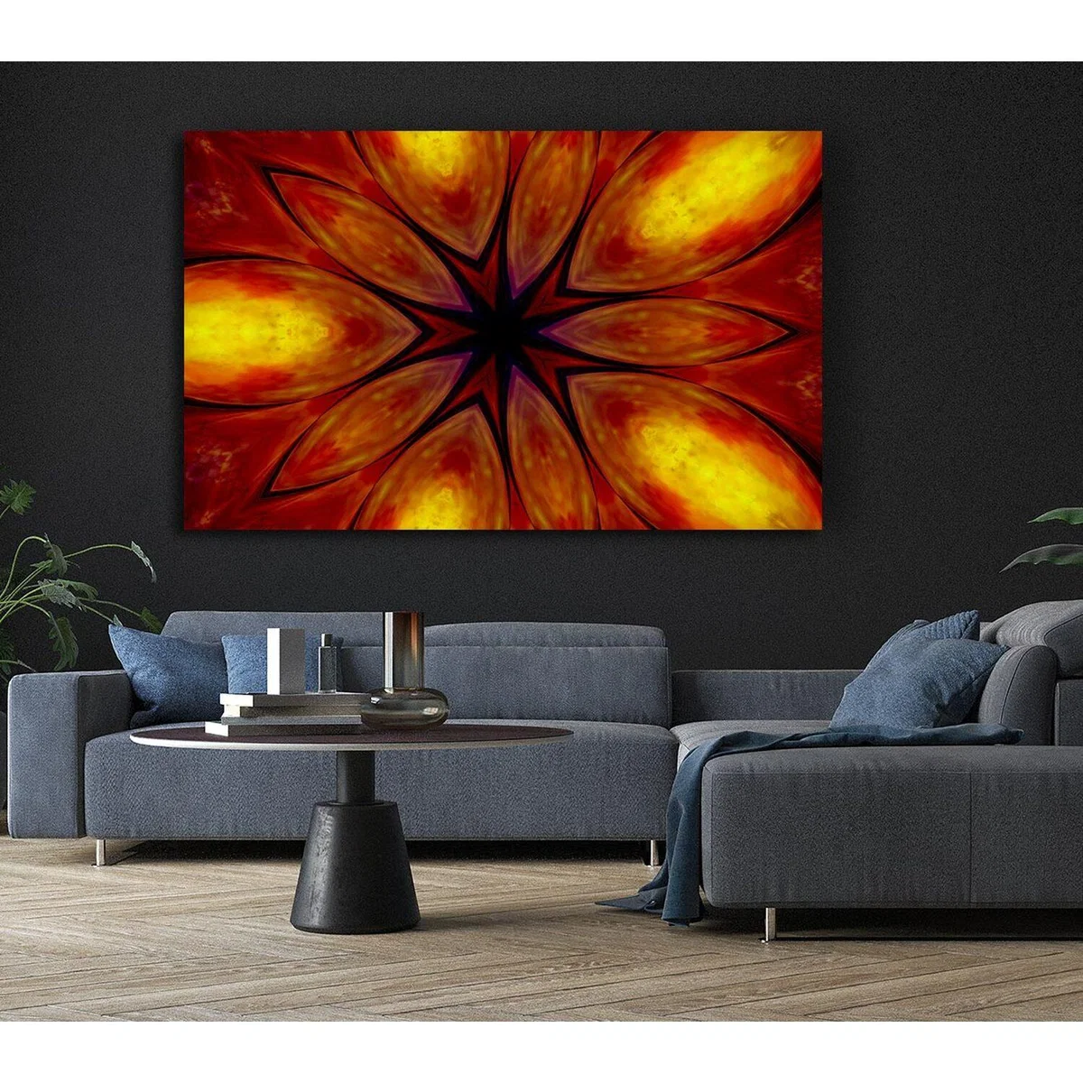 Fire Flower Canvas Print Wall Art - Yellow / 50.8cm – image 4