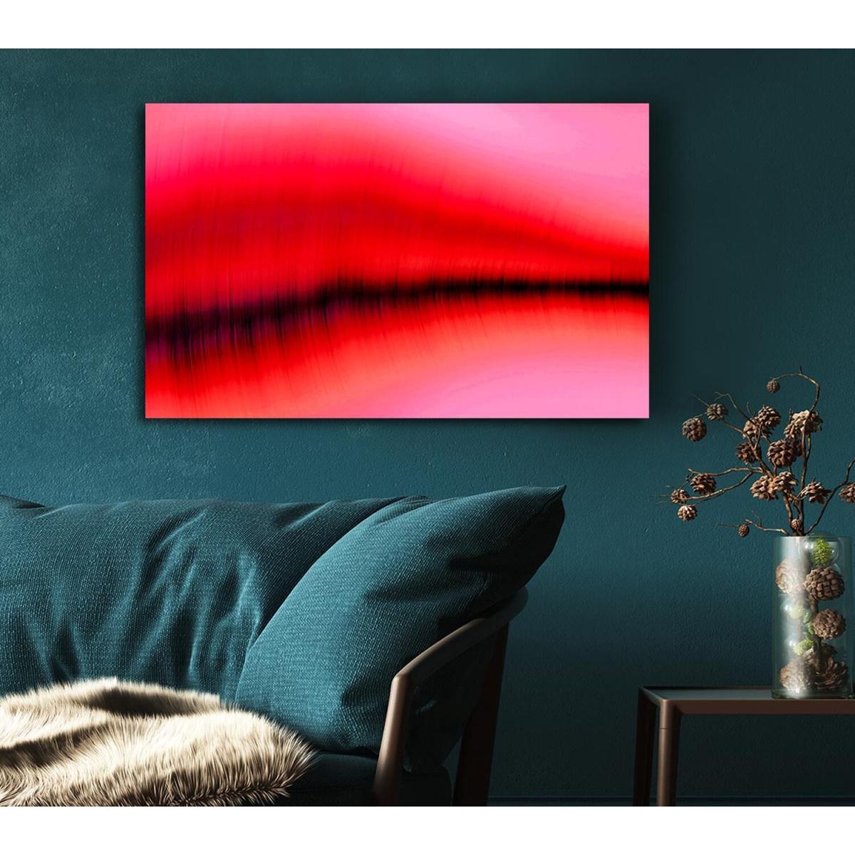 Pink Sound Wave Canvas Print Wall Art - Yellow / 50.8cm – image 3