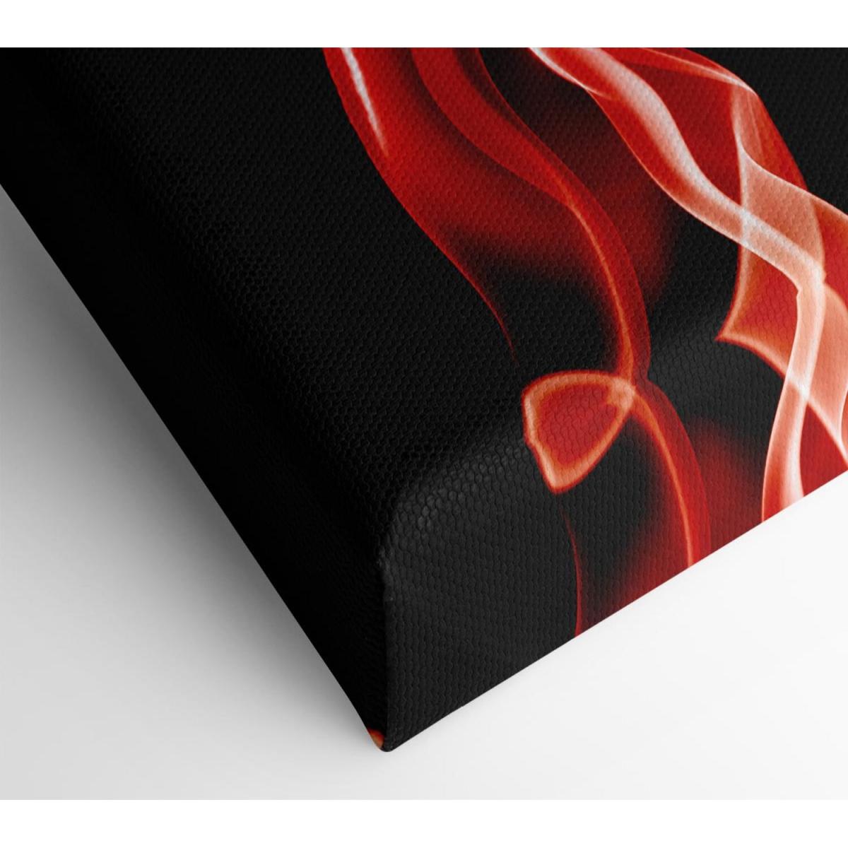 Red Smoke Patterns Canvas Print Wall Art - Yellow / 50.8cm – image 2