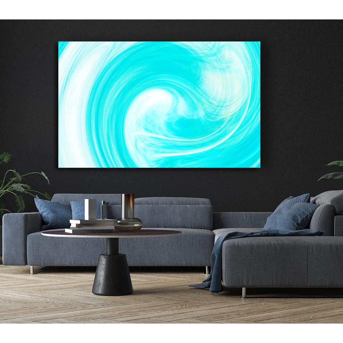 Ice Storm Canvas Print Wall Art - Yellow / 66.04cm – image 4