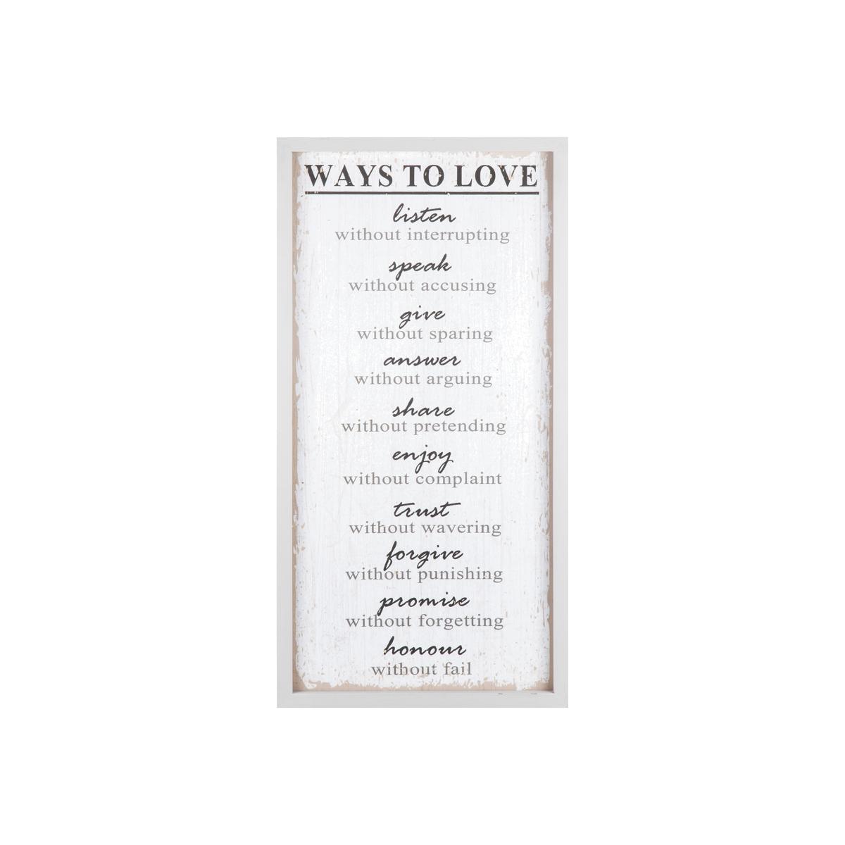 Rules For Love Framed Plaque – image 1