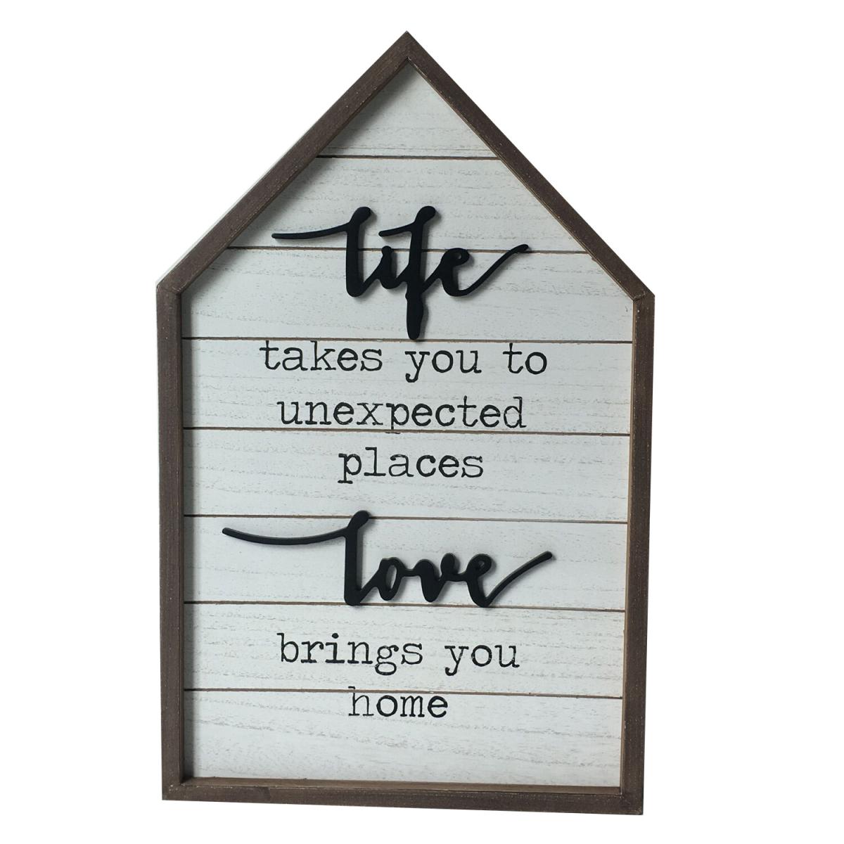 Home Quote Wooden Effect Plaque – image 2