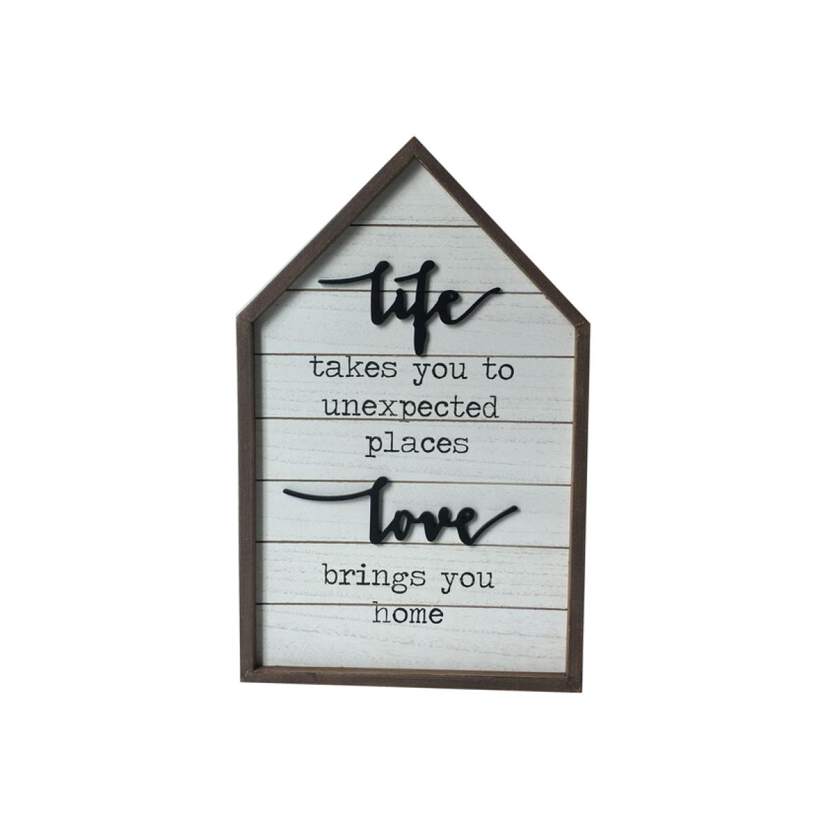 Home Quote Wooden Effect Plaque – image 1