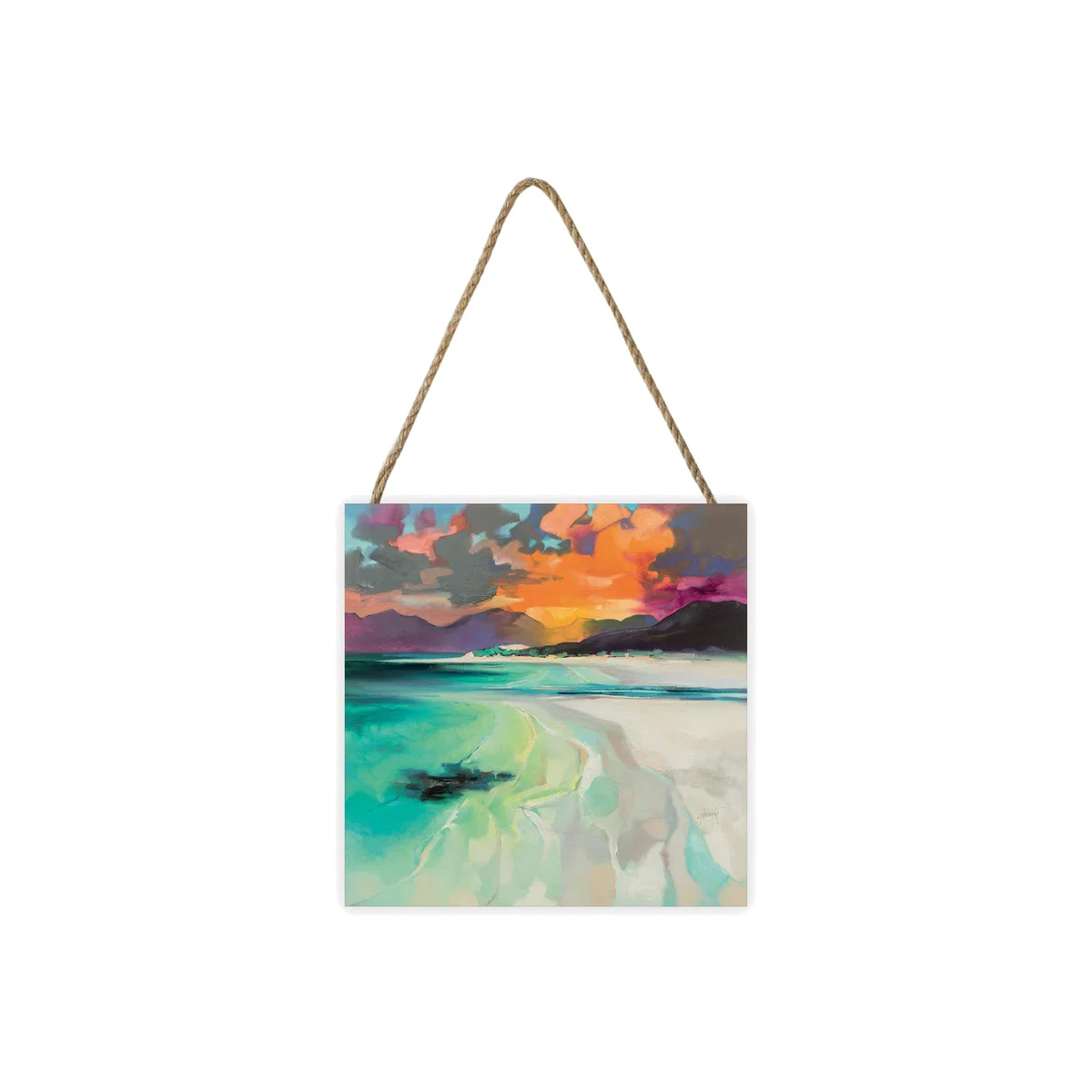 Scott Naismith (Seilebost) Wooden Block - White – image 1