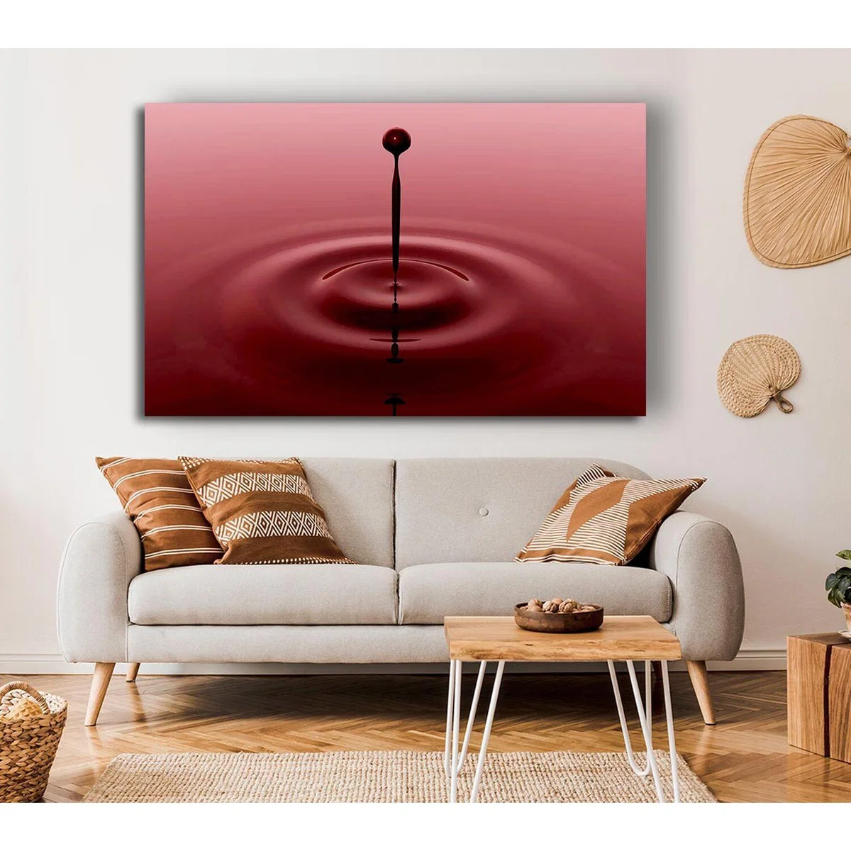 Attention Droplet Canvas Print Wall Art - Yellow / 101.6cm – image 4