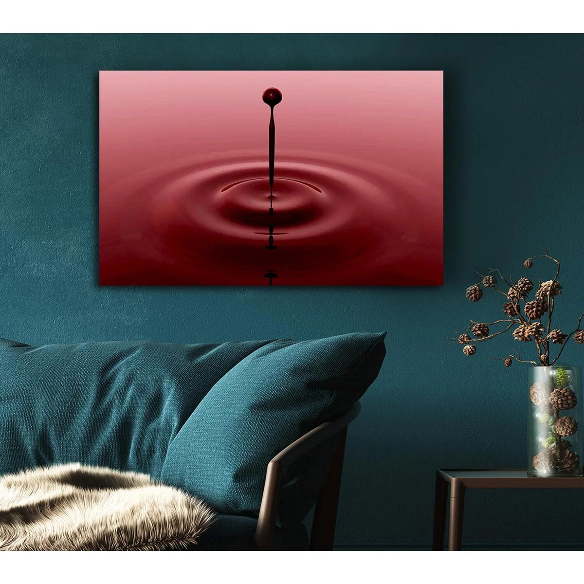Attention Droplet Canvas Print Wall Art - Yellow / 101.6cm – image 5
