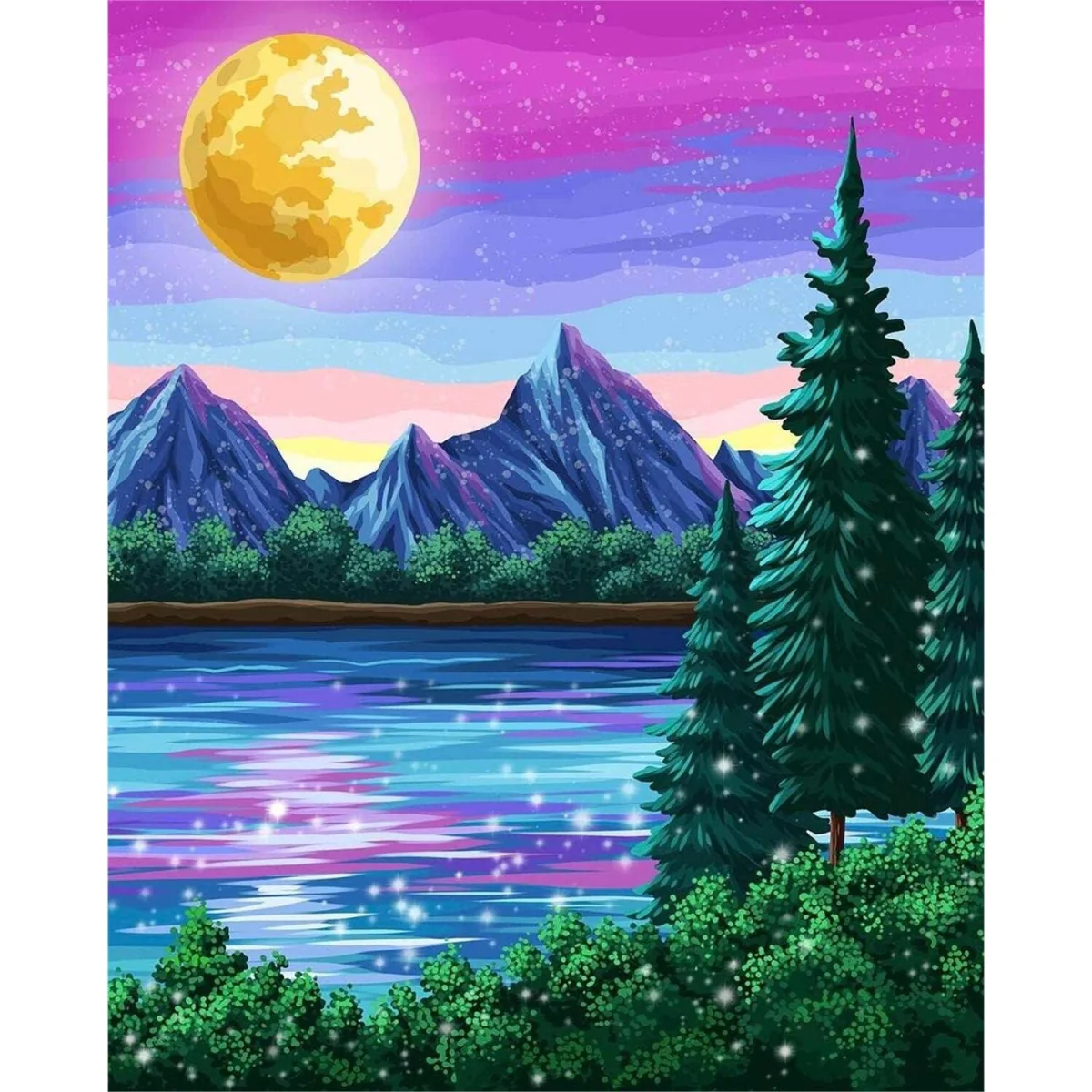 Mountain Lake Diamond Painting Kit - Multi – image 7