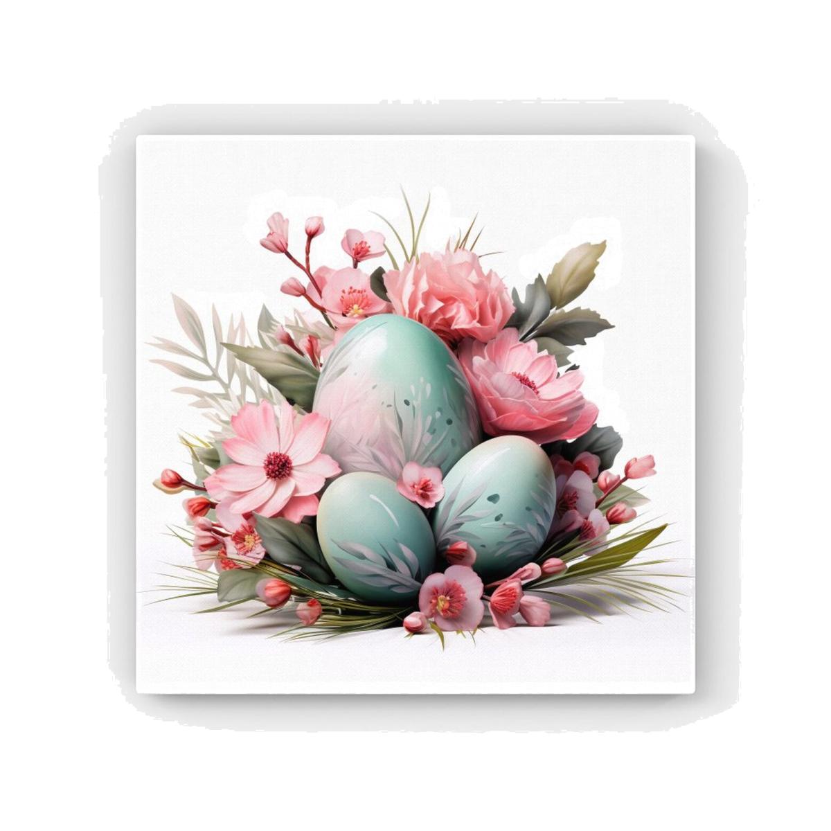 Easter Egg Arrangement HD Metal Print - Green / 40cm