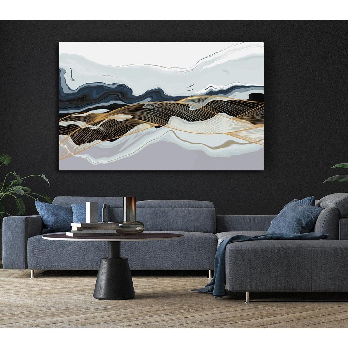 Abstract Layers Of Rock - Yellow / Double XL 40 x 56 Inches – image 4