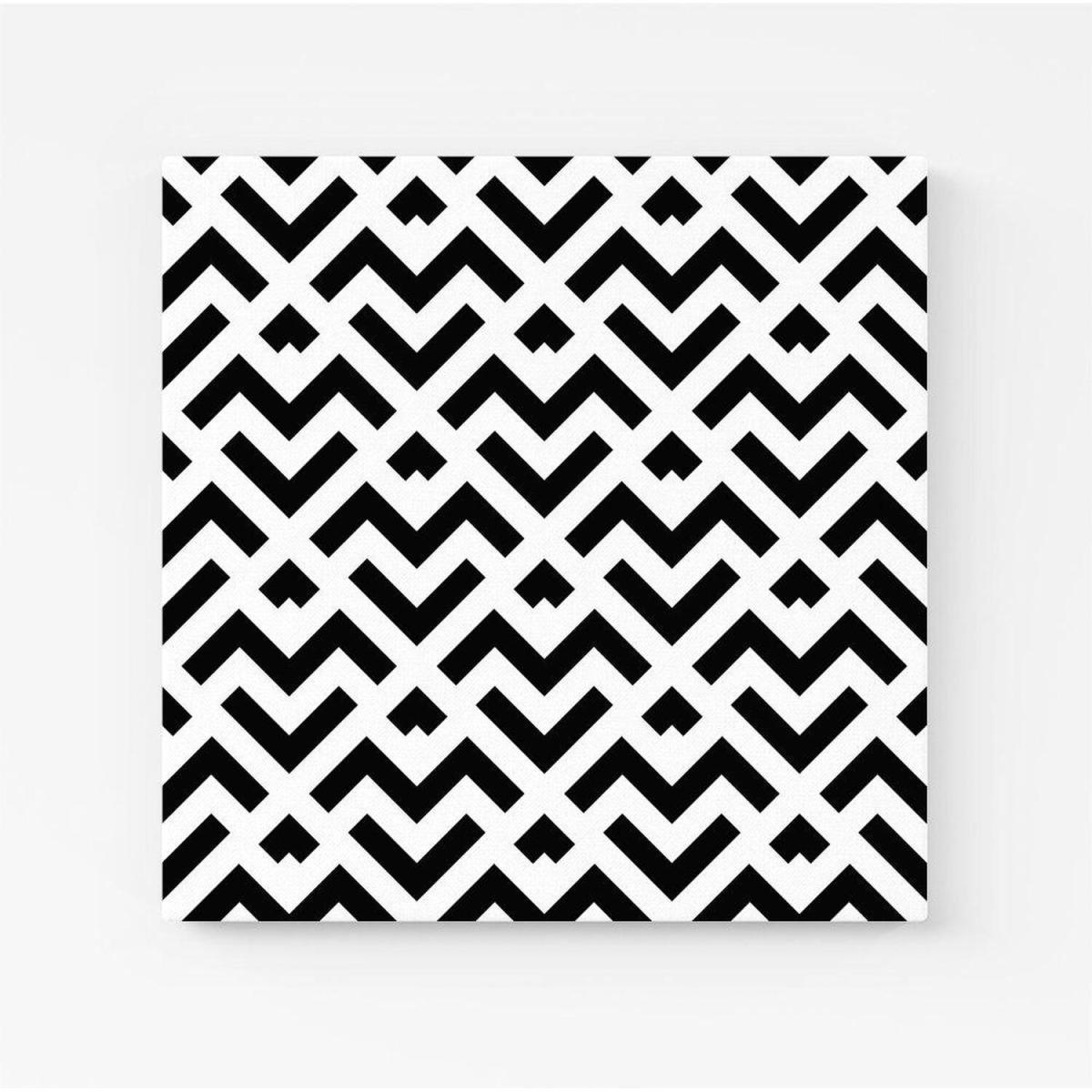Black And White Abstract Pattern Canvas Print - Grey / Small – image 2