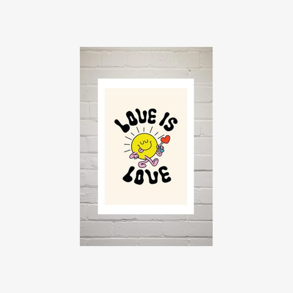 Love Is Love Wall Art Print - Assorted UK 3 at Urban Outfitters