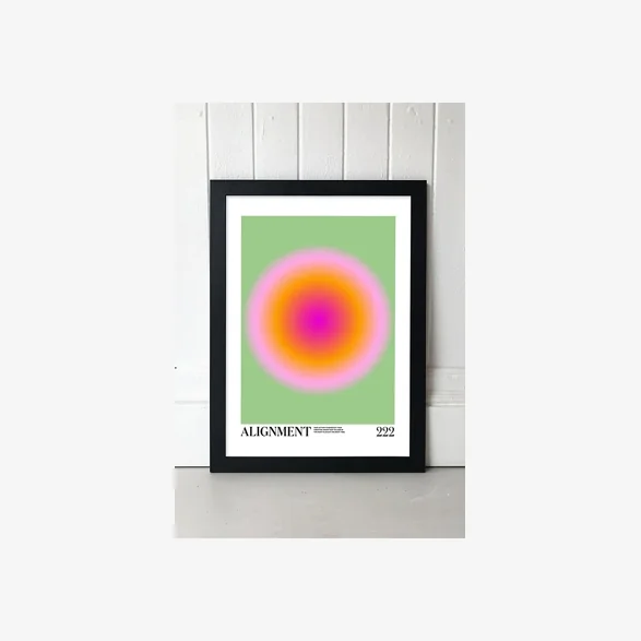 Alignment Wall Art Print - Black UK 3 at Urban Outfitters