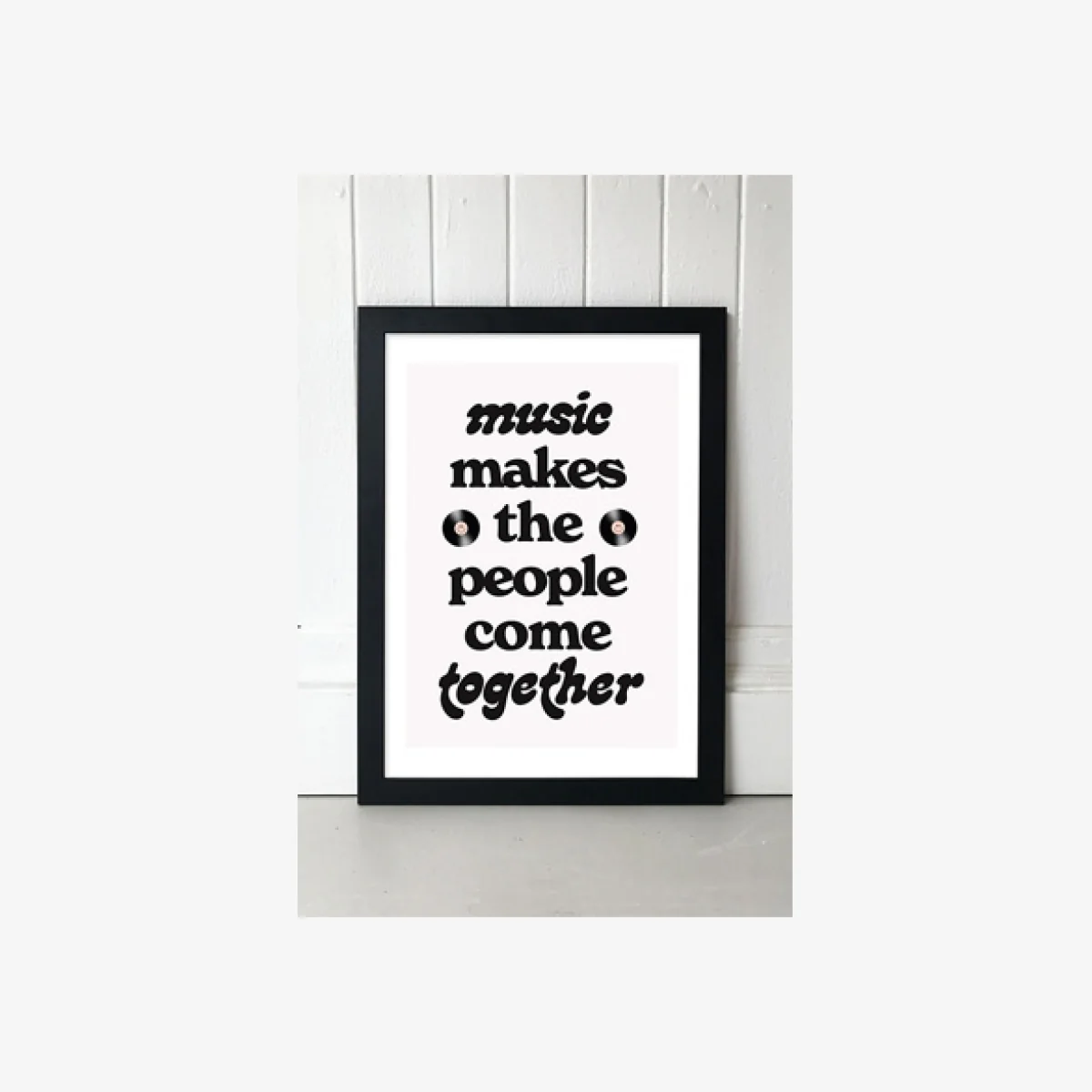 Come Together Wall Art Print - Black UK 3 at Urban Outfitters