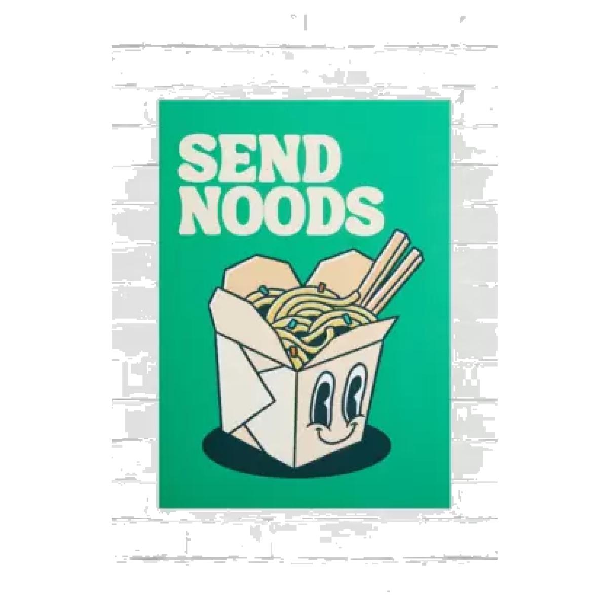 Cactus Tree Send Noods 30x40 Wall Art Print - Green at Urban Outfitters – image 1