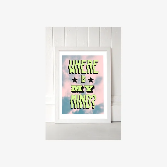 My Mind Wall Art Print - White UK 3 at Urban Outfitters