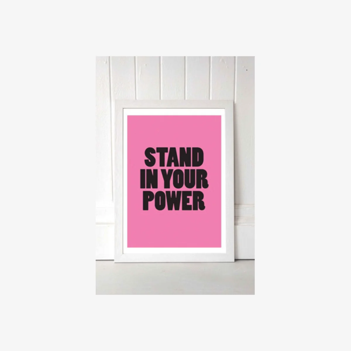 Colour TV Stand In Your Power Wall Art Print - White 2 at Urban Outfitters